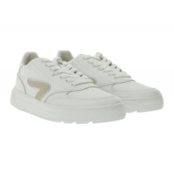 HUB Duke Damen Sneaker mit Terry-Fütterung Echtleder-Schuhe W50008L31-L10-947 Weiß/Beige