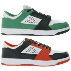Kappa Logo Rernal 2 Herren Alltags-Sneaker Freizeit-Schuhe Schnür-Schuhe Trainings-Schuhe 341X2DW Schwarz/Rot/Weiß oder Weiß/Grün