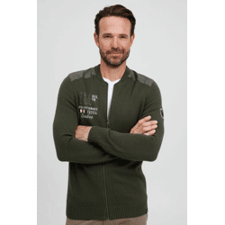 klassische FQ1924 FQErland Herren Zip-Jacke mit Stehkragen Jacke 21900122-ME-190413 Grün
