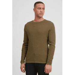 klassischer BLEND BHPullover Herren Grobstrickpullover mit Rundhals Strickpullover 20712645-171118 Grau