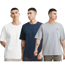 Classic 11 PROJECT PROlie Men's Round-Neck T-Shirt 20715932ME in Gray, White, or Blue