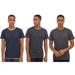 klassisches 11 PROJECT PRVenanzio Herren T-Shirt mit Rundhals Shirt 20714124ME in Blau Dunkelgrau oder Grau
