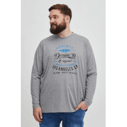 klassisches BLEND BHDopper BT Herren Longsleeve mit Rundhals Langarm-Shirt Große Größen 20713446ME-200274 Grau