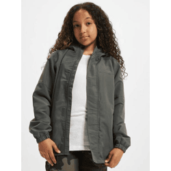 lässige Brandit Unisex Jacke Reißverschluss Klettverschluss Grau