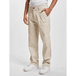 Casual DEF Men's Stretch Jeans with Pockets, Cotton, Beige