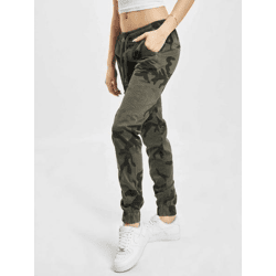 lässige Urban Classics Damen Hose Stretch Kordelzug Taschen mit Baumwolle Camouflage
