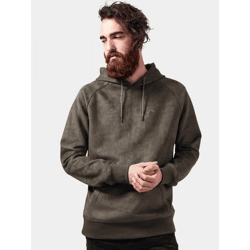 Casual URBAN CLASSICS Men's Hoodie with Stretch Hood, 368 g/m², Khaki