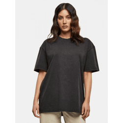 Casual Build Your Brand Women's Oversized T-Shirt, 220 g/m², Cotton Blend, Black
