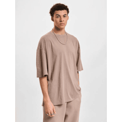 Casual DEF Men's T-Shirt, 190 g/m², with cotton, beige