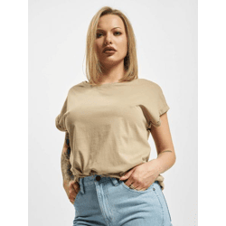 lässiges Urban Classics Damen T-Shirt 140 g/m² mit Baumwolle Beige