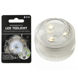 LED Teelicht wasserdicht, 3SMD LED, 3cm d