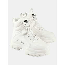 markante Buffalo Damen Boots mit Baumwolle Weiß