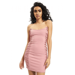 Missguided Minikleid aus Scuba-Crêpe mit seitlichen Rüschen in Rosa