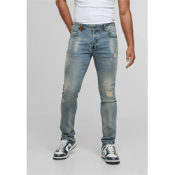 moderne 2Y Premium Herren Jeans Slim Fit Blau