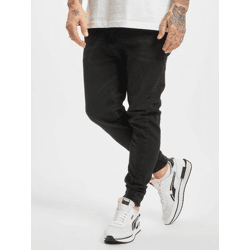 Modern 2Y Premium Men's Stretch Jeans with Drawstring and Zipper, Cotton, Black