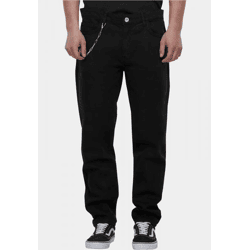 moderne 2Y Premium Herren Jeans Stretch Reißverschluss Taschen mit Baumwolle Schwarz