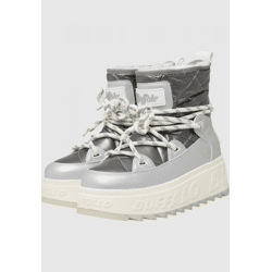 moderne Buffalo Damen Boots Silber