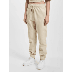 moderne DEF Damen Hose Kordelzug mit Baumwolle Beige