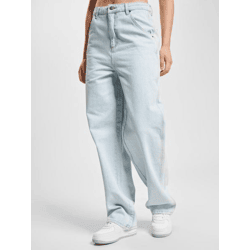 moderne DEF Damen Jeans Straight Fit mit Baumwolle Blau