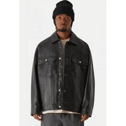 moderne MJ Gonzales Herren Jacke Oversize 350 g/m² Schwarz