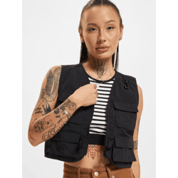 moderne Urban Classics Damen Jacke Reißverschluss Taschen 90 g/m² Schwarz