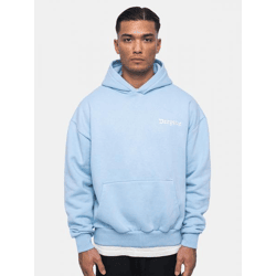 Modern Oversized Men's Hoodie in Light Blue Cotton