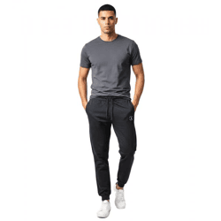 modische ON THAT ASS Leo Herren Jogging-Hose Baumwoll-Sweat-Hose mit Logo und Taschen Jogger Schwarz
