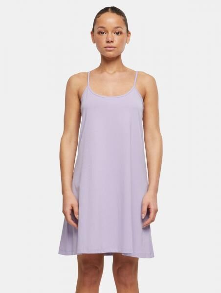 modisches Urban Classics Damen Kleid Stretch 180 g/m&sup2; mit Baumwolle Violett