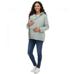nachhaltige Damen Jacke Schwangerschafts-Jacke Stepp-Jacke Umstandsmode 945524 Grün