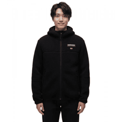 NAPAPIJRI T-Tynik FZH Herren Fleece-Jacke nachhaltige Sweat-Jacke mit seitlichen Eingriffstaschen Fleecejacke NP0A4IA80411 Schwarz