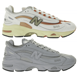 New Balance 1000 Sneaker Damen und Herren Retro-Schuhe mit ABZORB Dämpfung M1000 Weiß/Beige/Rot oder Silber