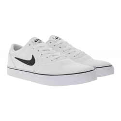 NIKE SB Chron 2 Canvas Sneakers for Men, Low-Top Shoes with Cushioned Foam Padding, Lace-Up Shoes DM3494 100 White