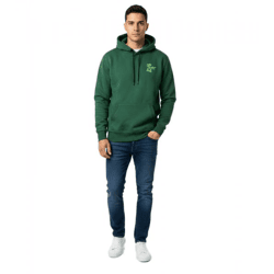 ON THAT ASS Duke Herren Hoody Kapuzen-Pullover Baumwoll-Sweater mit Kängurutasche Fleece gefüttert Hoodie Grün