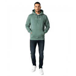 ON THAT ASS Xavier Herren Hoody Kapuzen-Pullover Baumwoll-Sweater mit Kängurutasche Fleece gefüttert Hoodie Grün