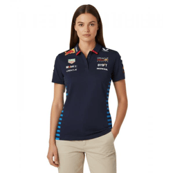Oracle Red Bull Racing Formel 1 F1 Team 2024 Damen Polo-Shirt mit Sponsorenlogos Sport-Shirt 701231007 001 Navy