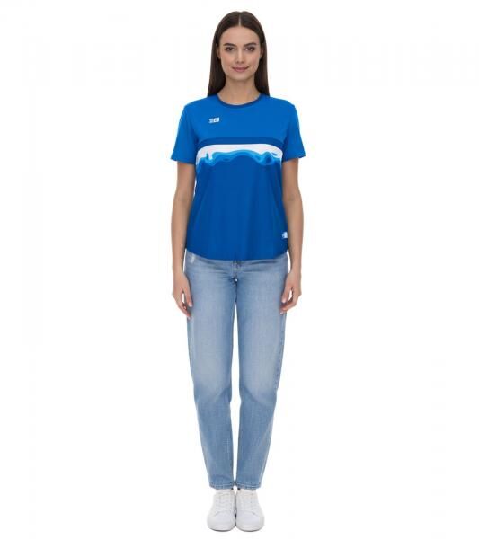 Outfitter OCEAN FABRICS TAHI Damen nachhaltiges Training-Shirt mit Mesh-Eins&auml;tzen Fitness-Shirt Kurzarm-Shirt OUT-W-1021-OTW-41 Blau