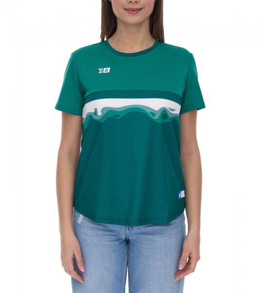 Outfitter OCEAN FABRICS TAHI Damen nachhaltiges Training-Shirt mit Mesh-Eins&auml;tzen Fitness-Shirt Kurzarm-Shirt OUT-W-1021-OTW-23 Gr&uuml;n