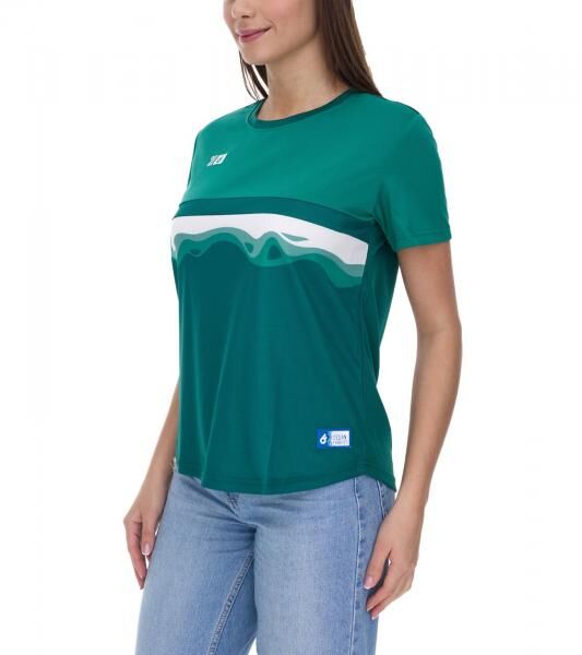 Outfitter OCEAN FABRICS TAHI Damen nachhaltiges Training-Shirt mit Mesh-Eins&auml;tzen Fitness-Shirt Kurzarm-Shirt OUT-W-1021-OTW-23 Gr&uuml;n