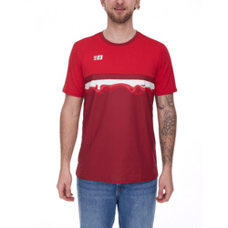 Outfitter OCEAN FABRICS TAHI Herren nachhaltiges Training-Shirt mit Mesh-Einsätzen Fitness-Shirt Kurzarm-Shirt OUT-M-1021-OTW-34 Rot