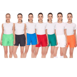 Outfitter OCEAN FABRICS Trainingas-Shorts für Damen nachhaltige Sport-Hose Tahi Match OUT-W-1032-OTW in Grün, Rot, Orange, Weiß, Blau od