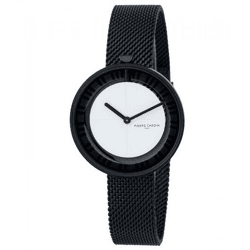Pierre Cardin Damen Armband-Uhr zeitloses Ziffernblatt analoge Quarz-Uhr mit Edelstahl-Armband 3ATM 32mm CMA.0018 Schwarz/Weiß