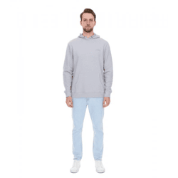 PLAYBOY Herren Baumwoll-Pullover Langarm-Shirt mit Kapuze Hoodie Grau