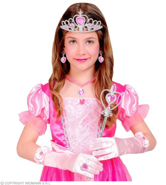 PRINZESSIN SET (Tiara, Handschuhe, Halskette, Ohrringe, Zepter)