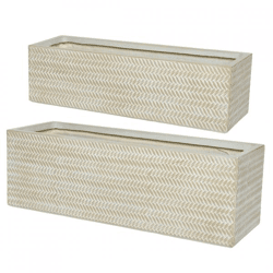 (R) Flower box Alex outdoor sand 70 cm set of 2