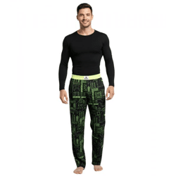 RE:COVERED X XBOX Series X Digital Loungepants Herren Schlafanzug-Hose stylische Pyjama-Hose RCXBX122 Schwarz/Neon-Grün