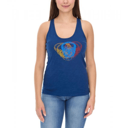 ROCKUPY Neoh Damen Tank-Top mit Totenkopf-Print Baumwoll-Shirt Sommer-Shirt 218006 Dunkelblau