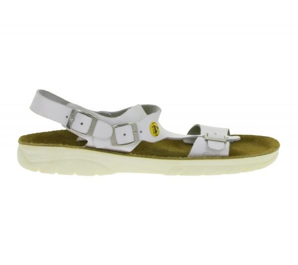 Rutschhemmende hsm Damen Arbeits-Sandalen ESD-geeignet Echtleder-Schuhe SRA-Schutzklasse Pantoletten Berufsschuhe Factory Second B-Ware Arz