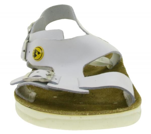 Rutschhemmende hsm Damen Arbeits-Sandalen ESD-geeignet Echtleder-Schuhe SRA-Schutzklasse Pantoletten Berufsschuhe Factory Second B-Ware Arz