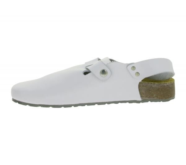 Rutschhemmende hsm Herren Arbeits-Pantoletten ESD-geeignet Echtleder-Schuhe mit SRA-Schutzklasse Sandalen Berufsschuhe Factory Second B-War