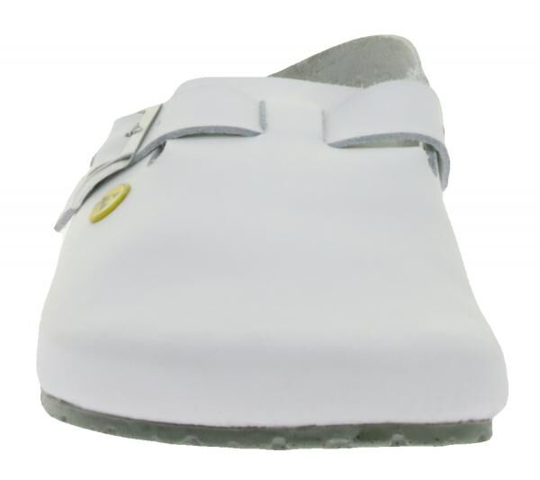 Rutschhemmende hsm Herren Arbeits-Pantoletten ESD-geeignet Echtleder-Schuhe mit SRA-Schutzklasse Sandalen Berufsschuhe Factory Second B-War